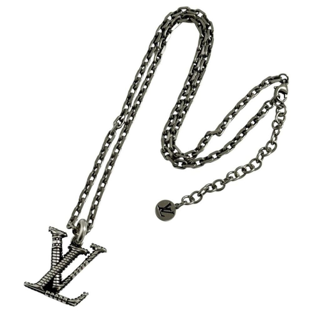LOUIS VUITTON Silver Necklace - Picture 3 of 10